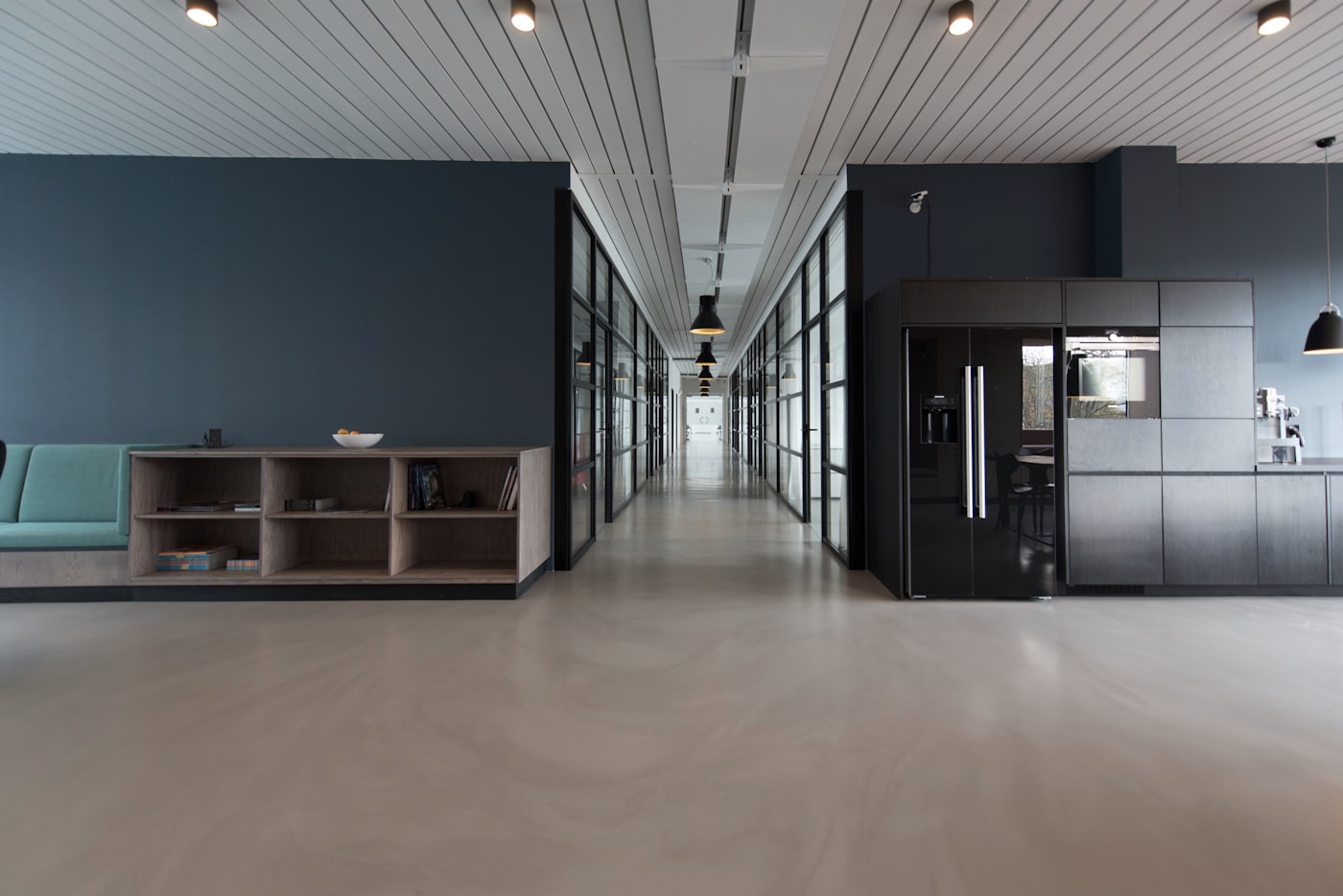 Modern operations workspace with teams coordinating business processes